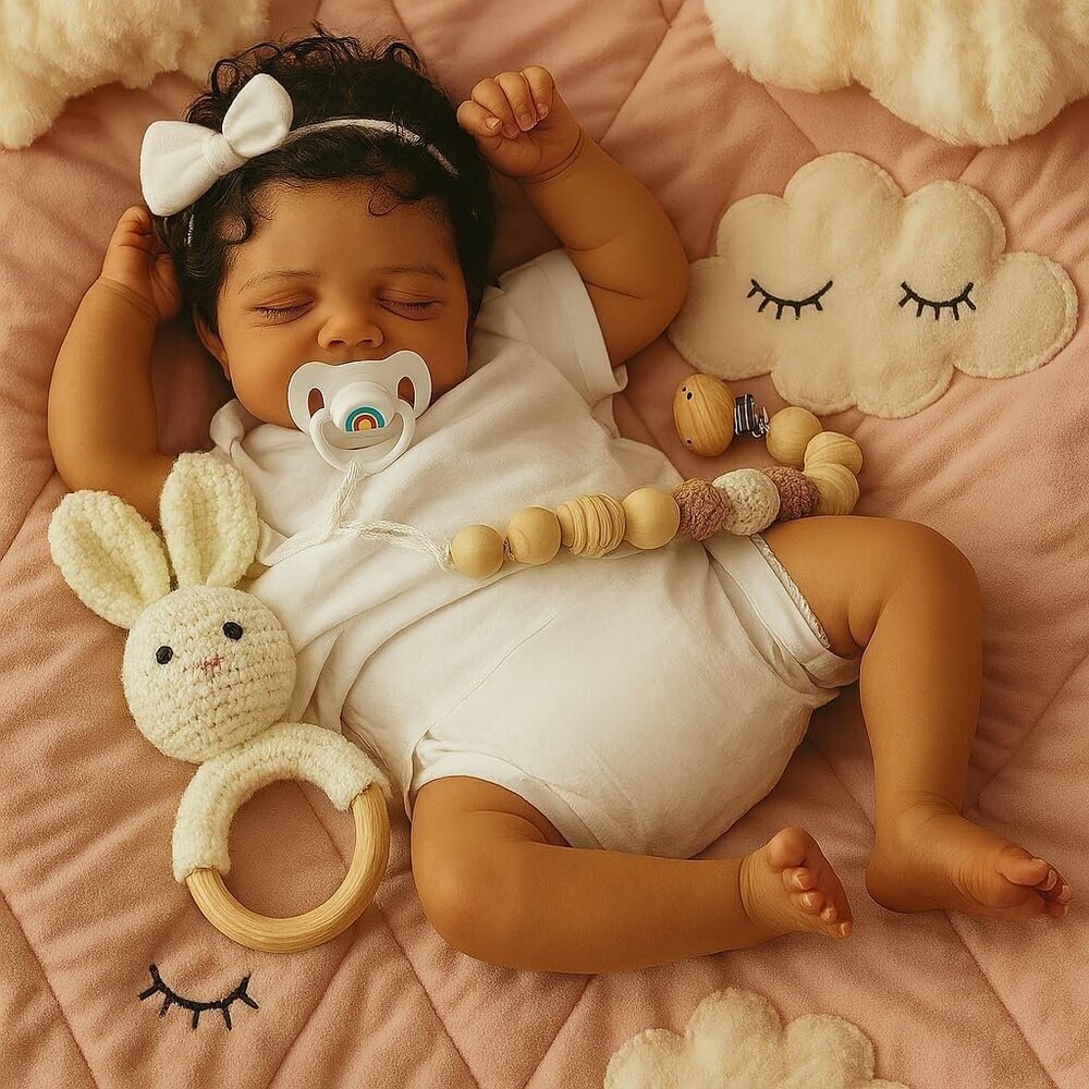 18 Inch Reborn Baby Doll Black Girl Realistic Newborn African American Gift